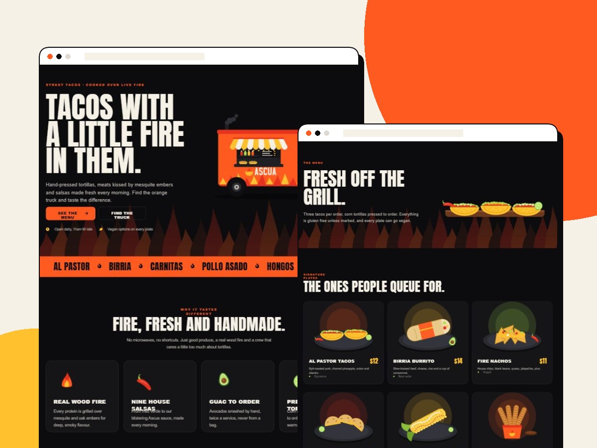 Ascua – Taco Food Truck Elementor Kit