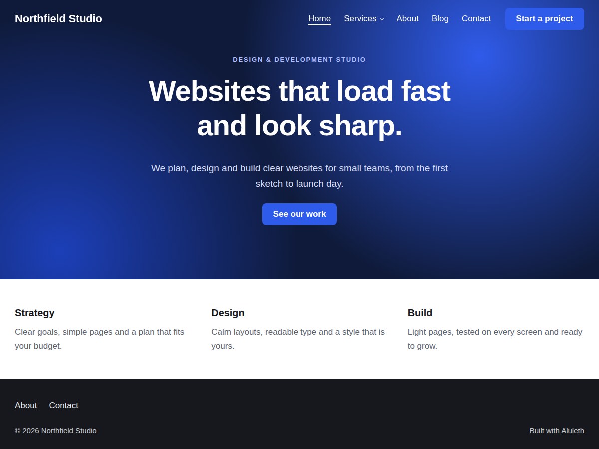 Aluleth – Free Elementor Starter Theme
